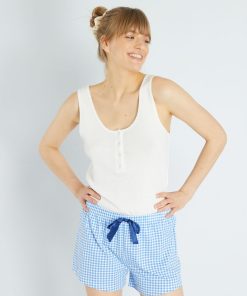 Ensemble pyjama short avec imprimé - 2 pièces - Multicolore