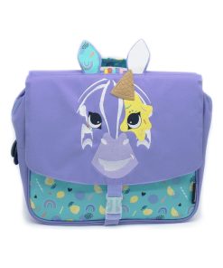Cartable A4 maternelle Kiprokos le zèbre - Violet