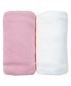 Eveil Et Nature Lot De 2 Draps Housse Jersey Coton Bio - Rose