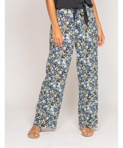 Pantalon fluide motifs EBATY - Bleu