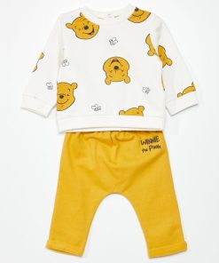 Ensemble jogging 'Mickey' - 2 pièces - Blanc/jaune