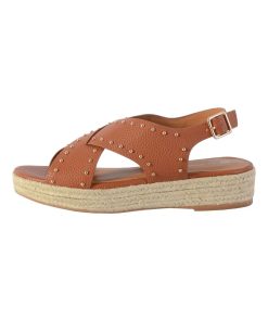 Sandale Compensée The Divine Factory QL4347 - Marron