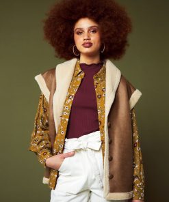 Gilet sans manches en sherpa - Marron