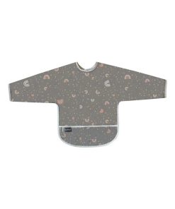 Bavoir Manches longues 6-12 mois Charcoal Rainbow - Multicolore