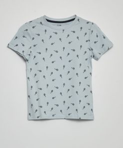 T-shirt à motif - Bleu