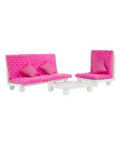 Salon avec canapé fauteuil et table base pour poupée ou poupon jouet Olivias Little World - N/A