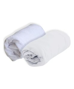 Lot alèse et drap housse blanc (60 x 120 cm) - Blanc