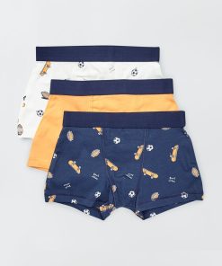 Lot de 3 boxers - Bleu/orange