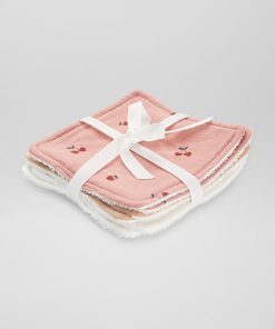 Lot de 6 lingettes lavables - Rose