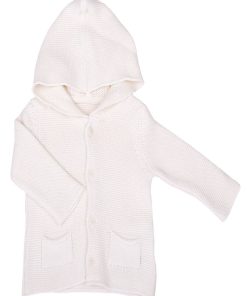 Cardigan bébé en tricot - Ecru