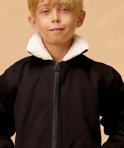 Blouson  doublure col shepherd TOP GUN - 'LA FAUTE A VOLTAIRE' - Noir Blanc