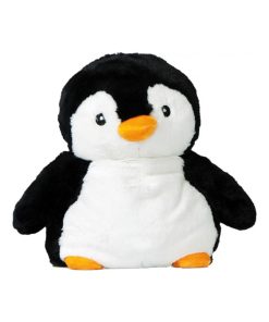 Peluche Bouillotte Pingouin - Made in France - Blanc