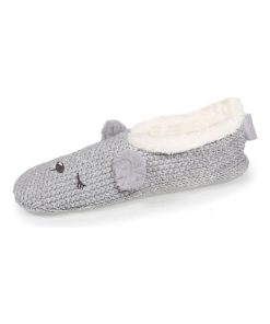 Chaussettes-chaussons Femme Ours - Gris