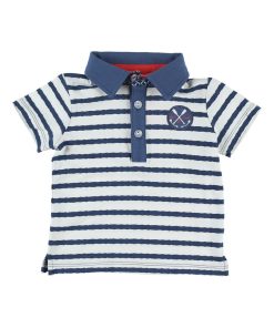 Bdm BOY POLO STRIPED SS - Bleu