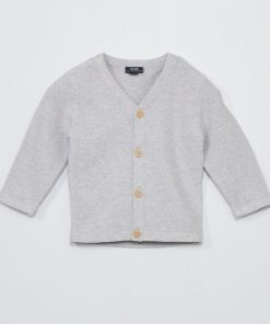 Gilet en maille fine jauge - Gris