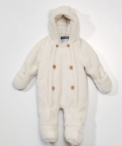 Combinaison pilote en maille peluche - Blanc