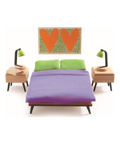 Accessoire maison de poupées : La chambre des parents - N/A