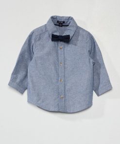 Chemise + noeud papillon - Bleu
