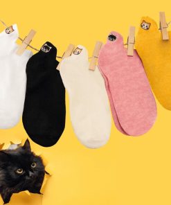 Coffret Chaussettes Languette Chat (Lot x5)- Sockup- 35-42 - Multicolore