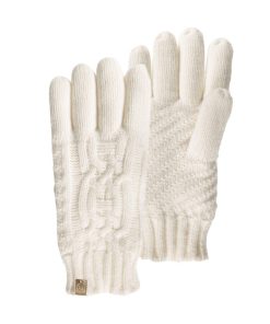 Gants Femme Maille D'aran Blanc - Blanc