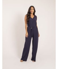 Combi pantalon et ceinture ELEA - Bleu marine