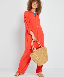 Chemise en maille crêpée - Rose