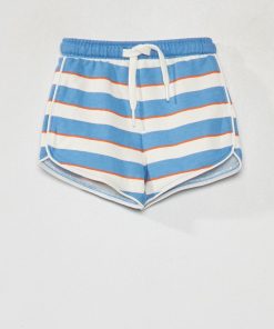 Short à rayures - Bleu/blanc