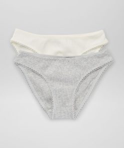 Culotte en maille côtelée - Lot de 2 - gris