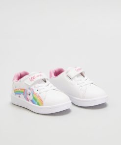Baskets à scratch 'licorne' - Blanc
