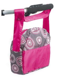Sac à langer pour poussettes de poupées. Fuchsia avec motifs - N/A
