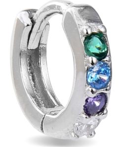 Piercing, Ansung Argent 925 et Zircone multicolore plaqué Rhodium - Multicolore