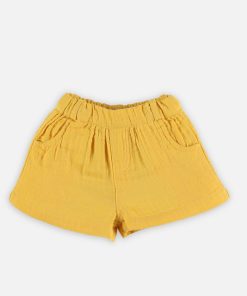 Bermuda en coton BIO - Jaune