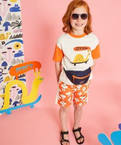 Short bermuda en molleton -  X Dans les dents - Orange
