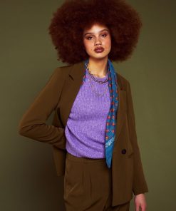 Veste de tailleur à double boutonnage - Marron