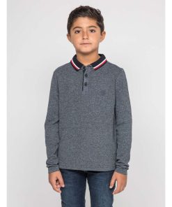 Polo manches longues PANDORA-J - Bleu marine