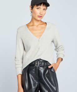 Gilet en maille côtelée - Gris