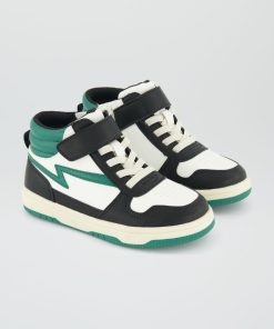 Baskets montantes tricolore - Vert