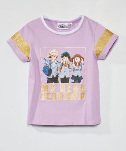 T-shirt 'My Hero Academia' pailleté - Violet