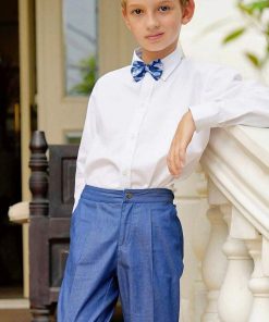 Chemise  tenue cérémonie Voltaire - 'LA FAUTE A VOLTAIRE' - Bleu marine