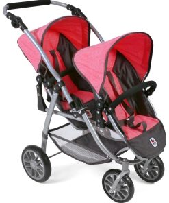 Le buggy Tandem Vario, Mélange anthracite - rose - N/A