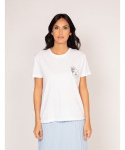 T-shirt col rond pur coton FABIANA - Blanc
