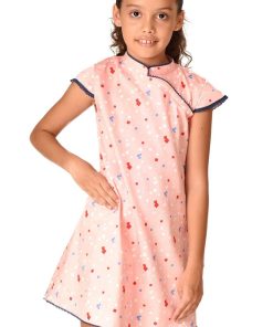 Robe chinoise ANNAM - 'LA FAUTE A VOLTAIRE' - Rose saumon