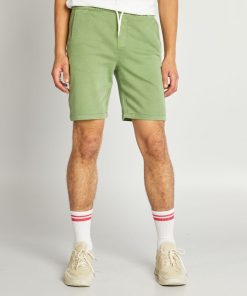 Bermuda en molleton uni - Vert