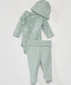 Ensemble body + legging + bonnet - 3 pièces - Bleu