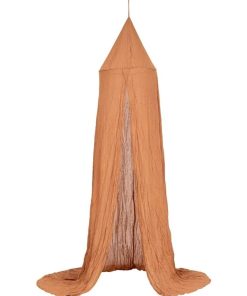 Ciel de lit double gaze de coton noisette - Orange