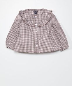 Chemisier vichy - Marron