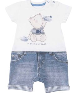 Combishort bébé , Matelot - Multicolore
