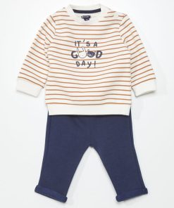 Ensemble jogging sweat + pantalon - 2 pièces - Marron
