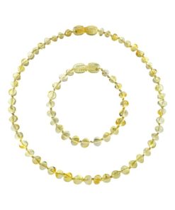 Box bracelet et collier bébé en Ambre - Lemon - Jaune