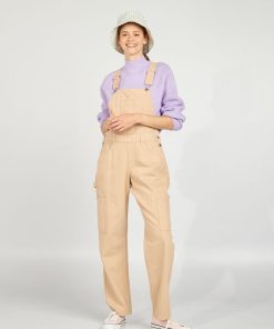 Salopette avec poches à rabat - Beige